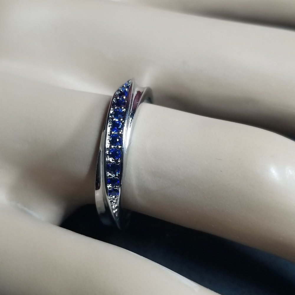 Cynthia Wedding Band AAA Stellux CZ & White Gold